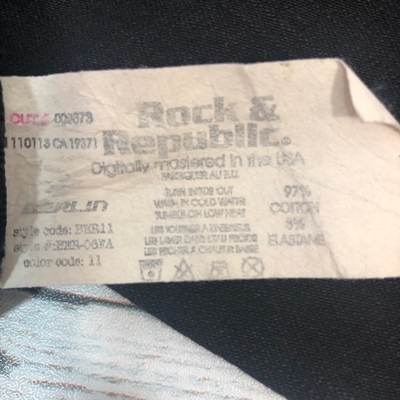 Rock & Republic Black Skinny Jeans 28 - Picture 5 of 10